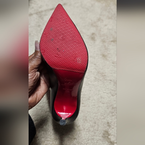 Christian Louboutin Hotchicks size 36.0 (6.0 us). Worn twice. Vibram to protect. - Picture 6 of 7